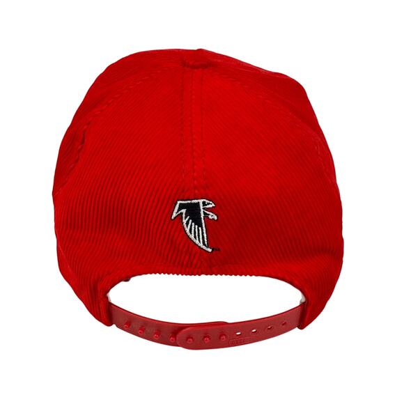 Vintage Atlanta Falcons Red Corduroy‎ Snapback Hat Annco NFL Script - Picture 4 of 8